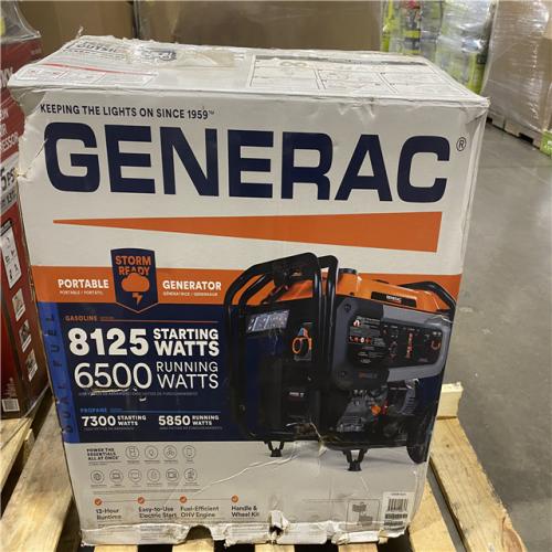 Dallas Location - As-Is Generac GP 6500-Watt Recoil Start Gas-Powered Portable Generator