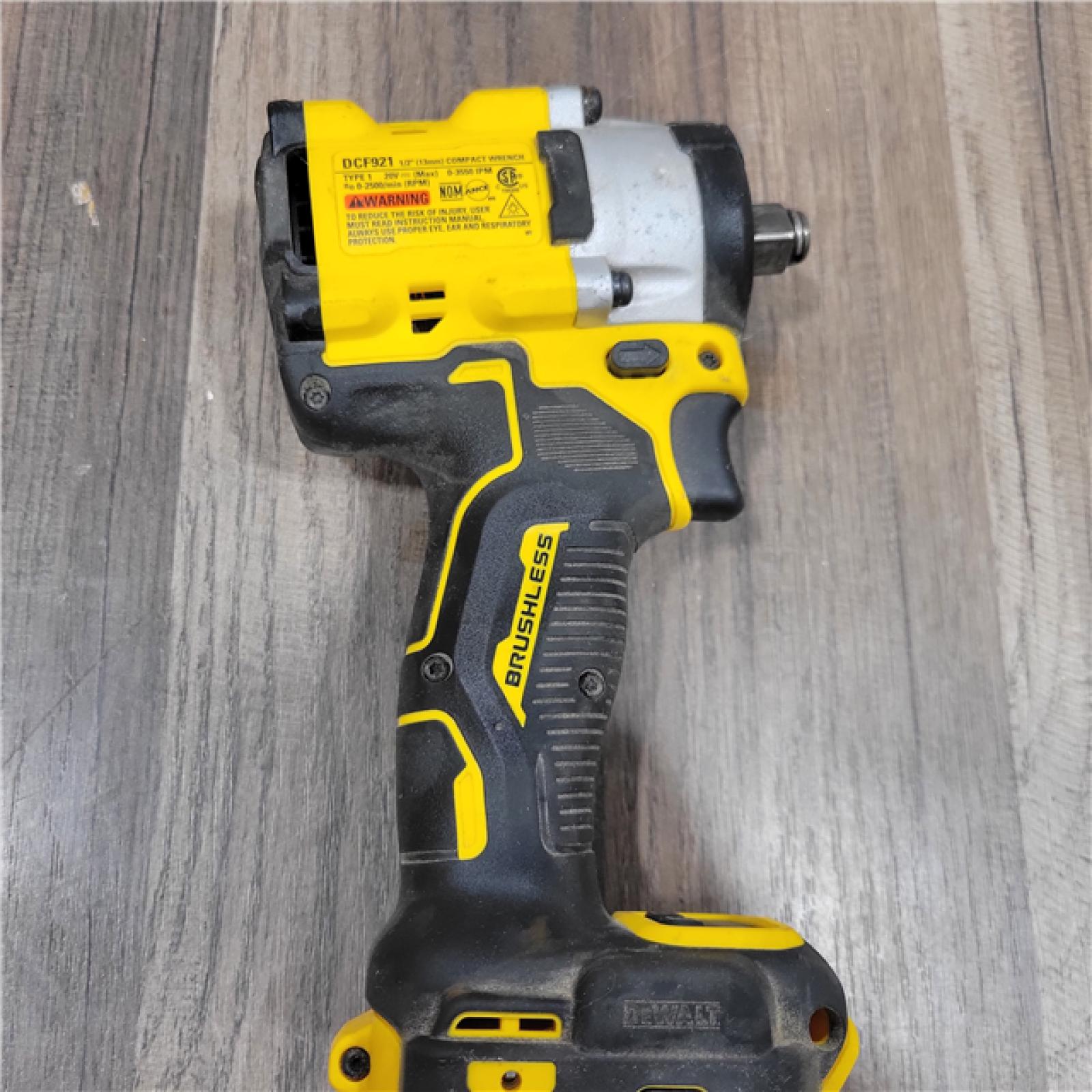 AS-IS DEWALT  ATOMIC 20V MAX Cordless Brushless 1/2 in. Variable Speed Impact Wrench (Tool Only)