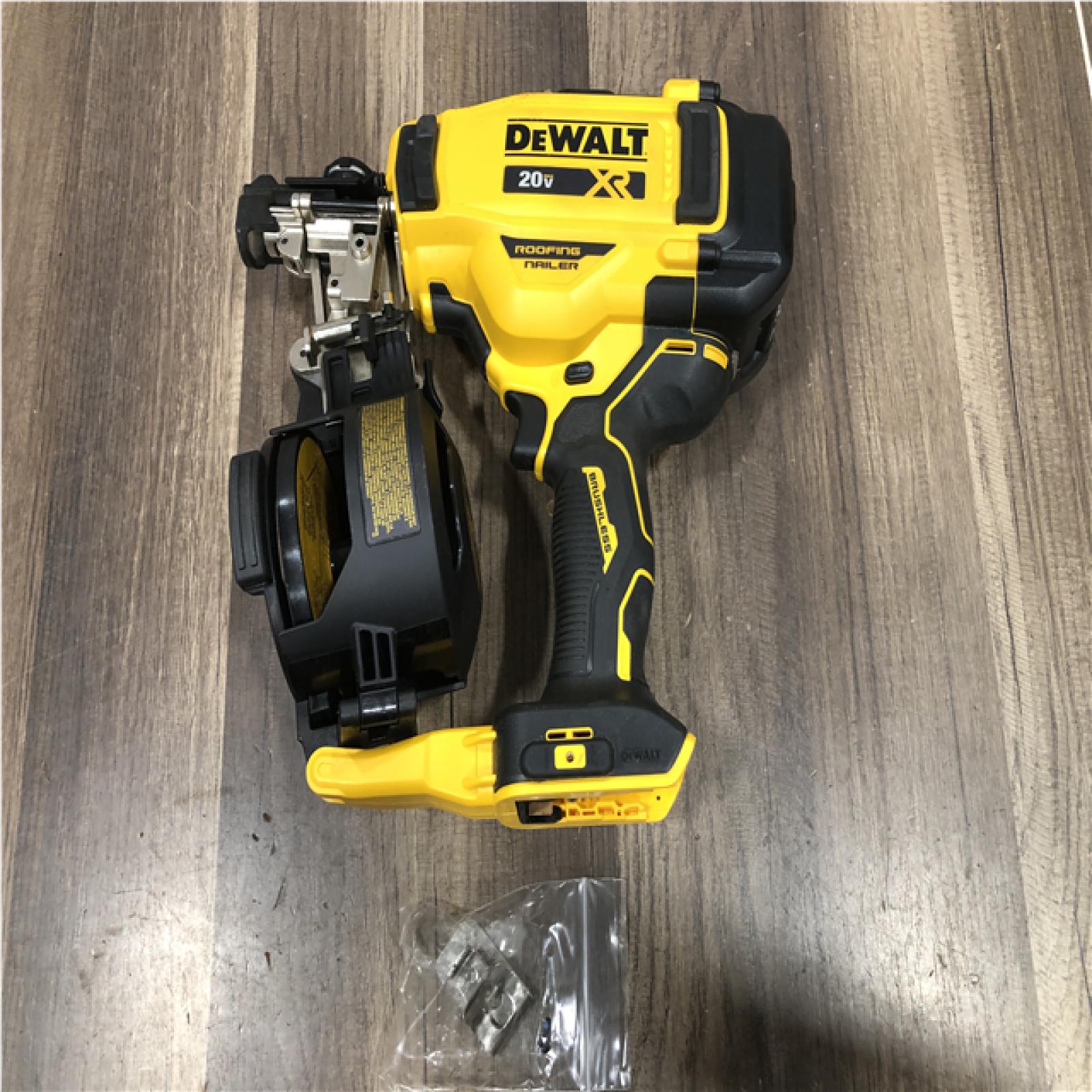 AS-IS DEWALT 20V MAX 15-Degree Electric Cordless Roofing Nailer (Tool Only)