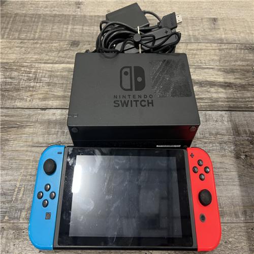 AS-IS Nintendo Switch with Neon Blue and Neon Red Joy-Con