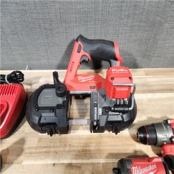 HOUSTON LOCATION - AS-IS MILWAUKEE 3 TOOL COMBO KIT W/ (2) BATTERY & CHARGER