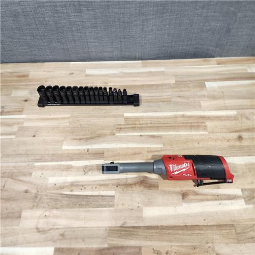 HOUSTON LOCATION - AS-IS Milwaukee FUEL INSIDER 12V Lithium-Ion Brushless Cordless 1/4 in. - 3/8 in. Extended Reach Box Ratchet (Tool-Only)