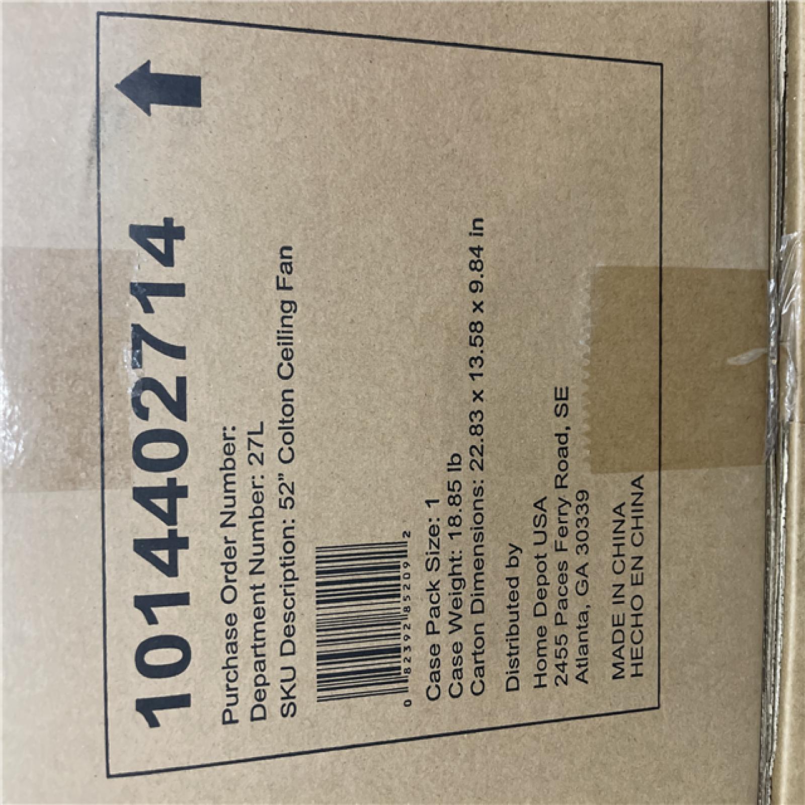 DALLAS LOCATION - Hampton Bay Colton 52 in. Indoor Brushed Nickel Standard Flush Mount Ceiling Fan PALLET -(35 UNITS)