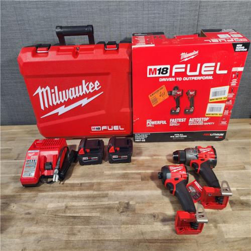 HOUSTON LOCATION - AS-IS (APPEARS LIKE NEW) MILWAUKEE M18 FUEL 18V Lithium-Ion Brushless Cordless Hammer Drill and Impact Driver Combo Kit (2-Tool) with 2 Batteries