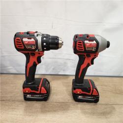 AS-IS- Milwaukee 18V Lithium-Ion Cordless Drill Driver/Impact Driver Combo Kit