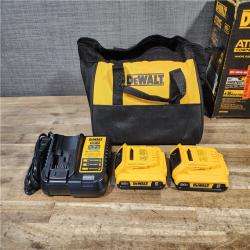 HOUSTON LOCATION - AS-IS Dewalt DCK225D2 20V MAX ATOMIC Brushless Compact Lithium-Ion 1/2 in. Cordless Drill Driver and 1/4 in. Impact Driver Combo Kit with 2 Batteries 2 Ah