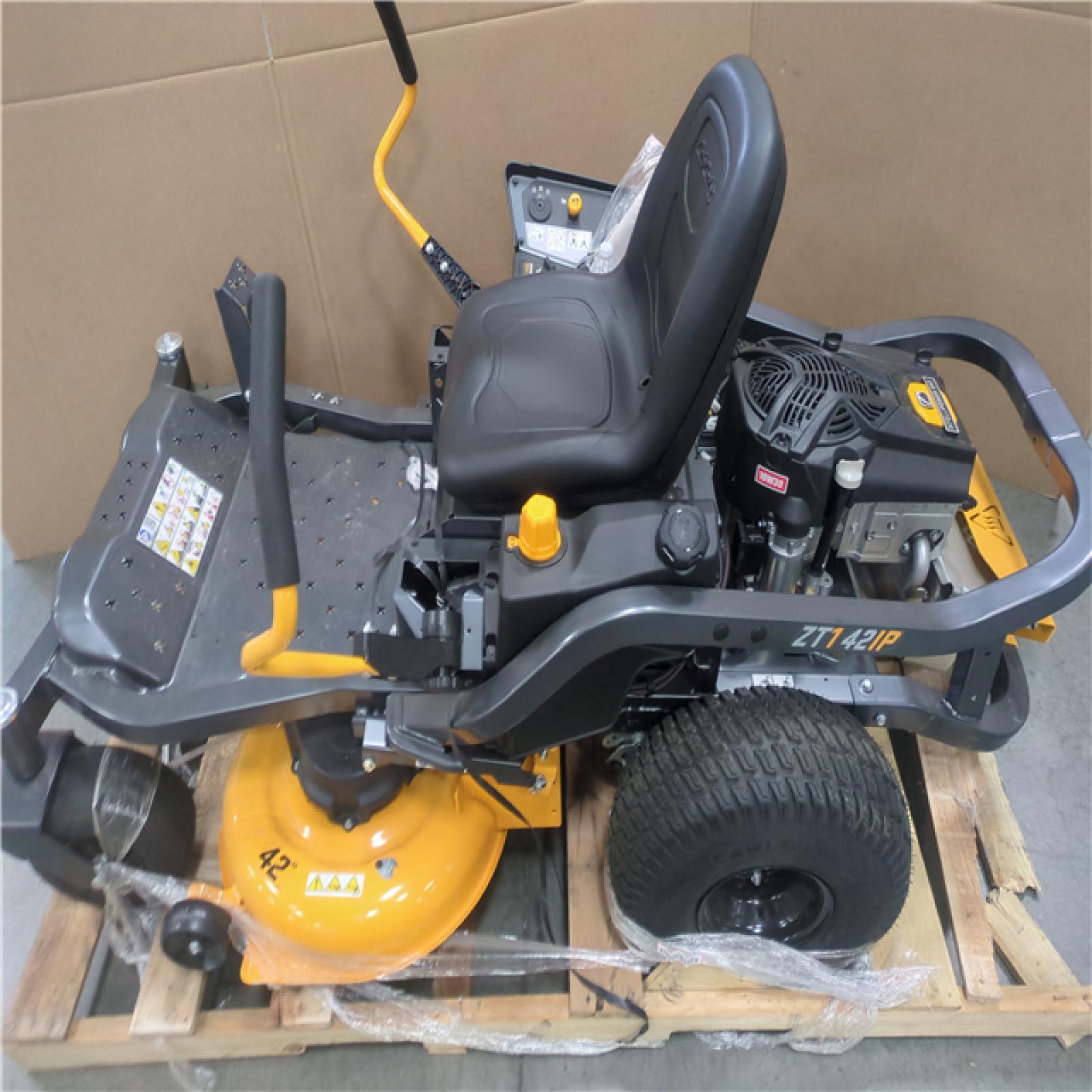 CALIFORNIA AS-IS CUB CADET SITDOWN LAWNMOWER ZT1 42IP