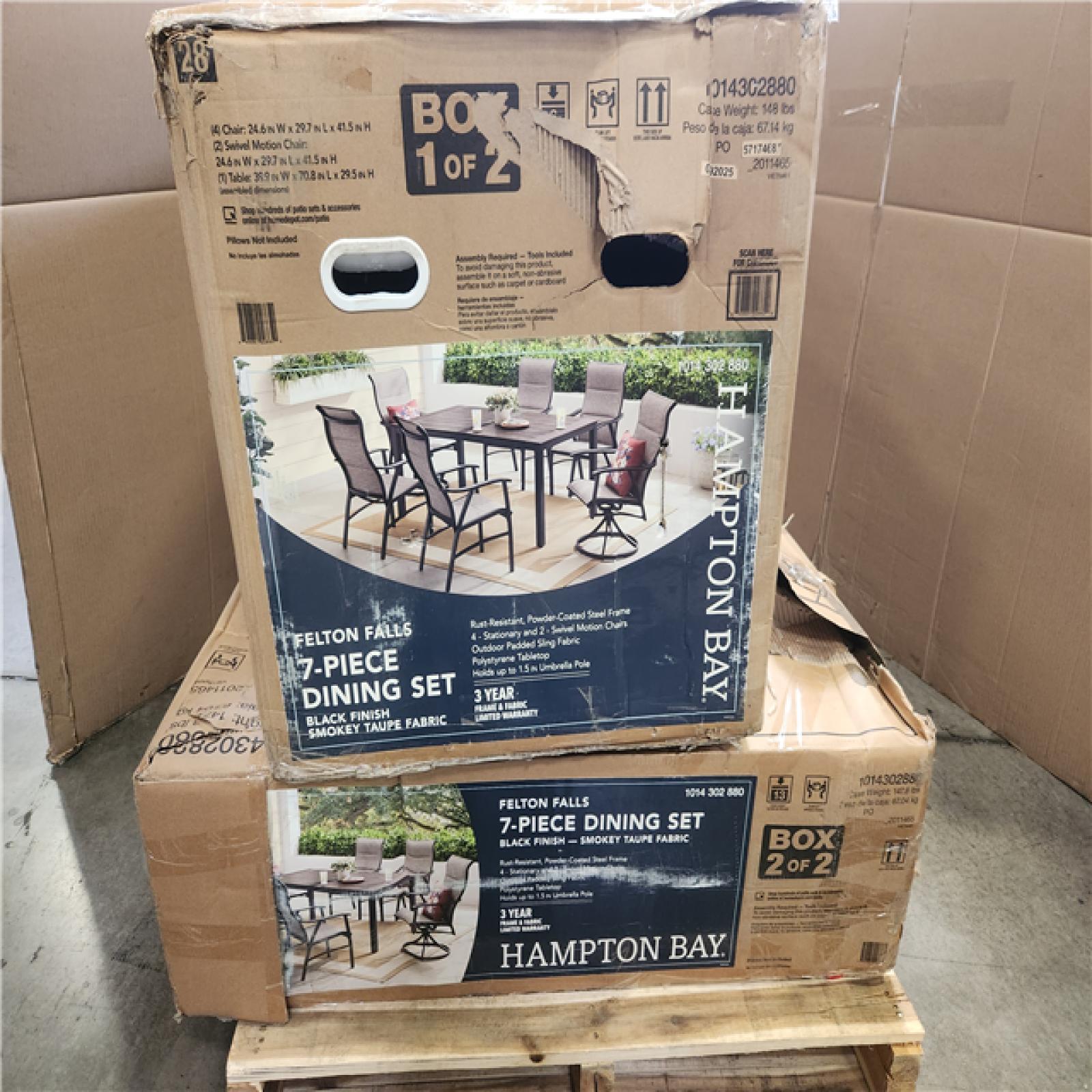 Phoenix LIKE NEW Hampton Bay Felton Falls 7-Piece Padded Sling Outdoor Dining Set