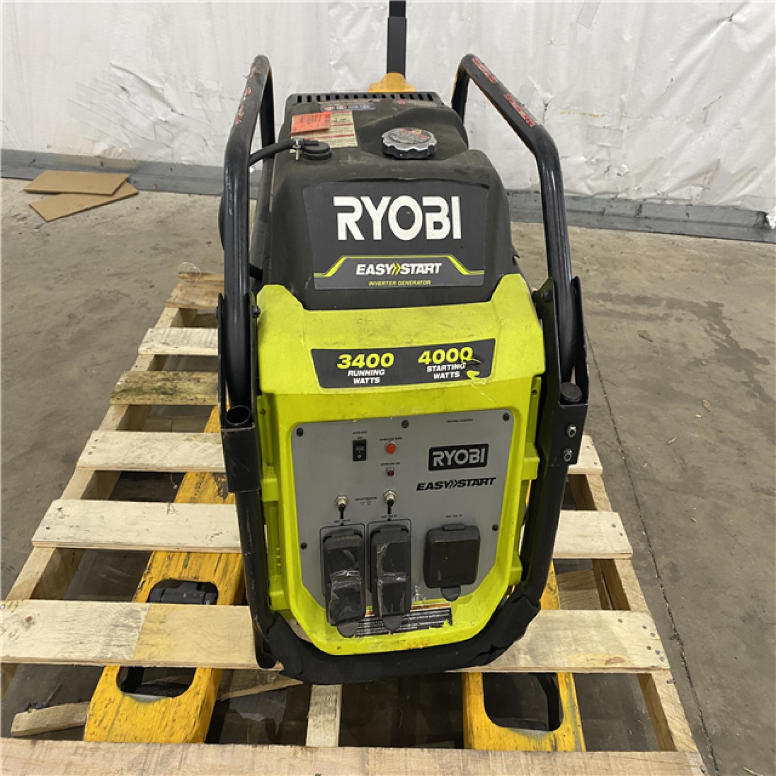 Houston Location - AS-IS Ryobi Easy Start 3,400 Running Watts 4,000 Starting Watts Generator