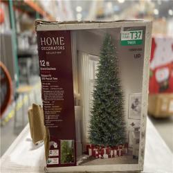 DALLAS LOCATION - Home Decorators Collection 12 ft. Grand Duchess Twinkling Balsam Fir LED Pre-Lit Artificial Christmas Tree	