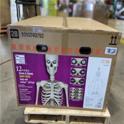 DALLAS LOCATION - Home Accents Holiday 12 ft. Grave & Bones Giant-Sized Skelly with LifeEyes™ LCD Eyes H5