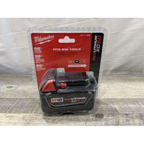NEW - Milwaukee 18-Volt 5.0 Ah Lithium-Ion XC Extended Capacity Battery Pack
