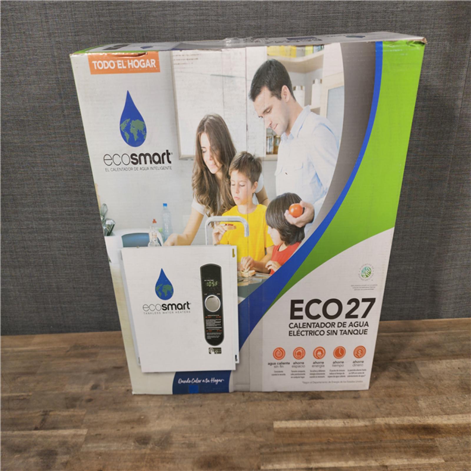 HOUSTON LOCATION - AS-IS (NEW) ECOSMART ECO27 TANKLESS ELECTRIC WATER HEATER