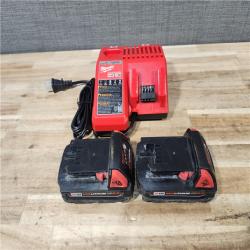 HOUSTON LOCATION - AS-IS MILWAUKEE 2 TOOL COMBO KIT W/ (2) BATTERY & CHARGER