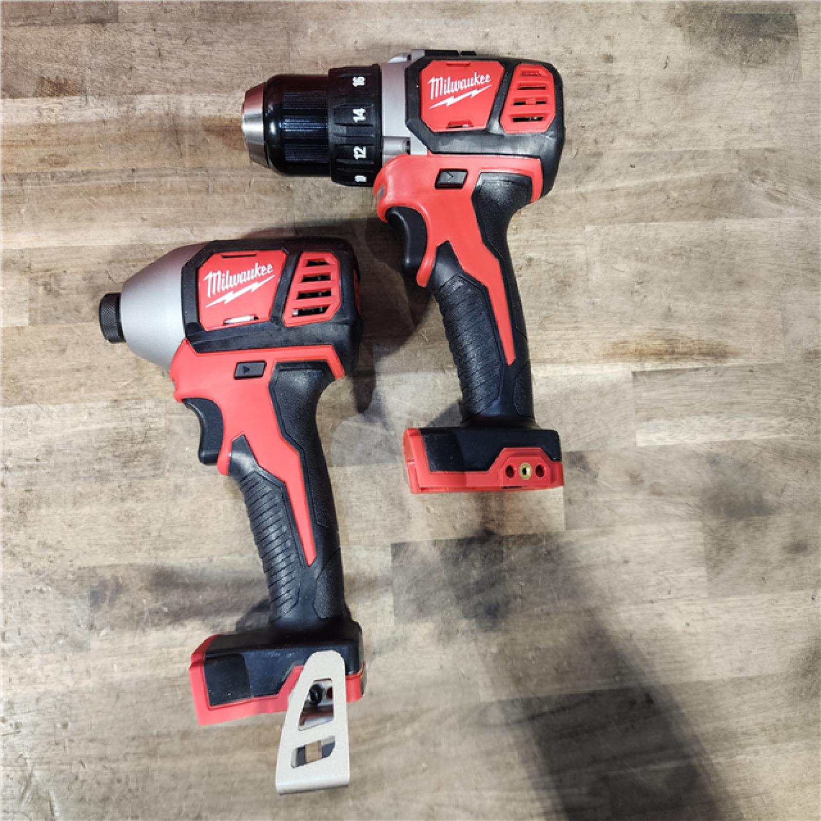 HOUSTON LOCATION - AS-IS Milwaukee 18V Cordless Brushed 2-Tool Drill/Driver and Impact Driver Kit
