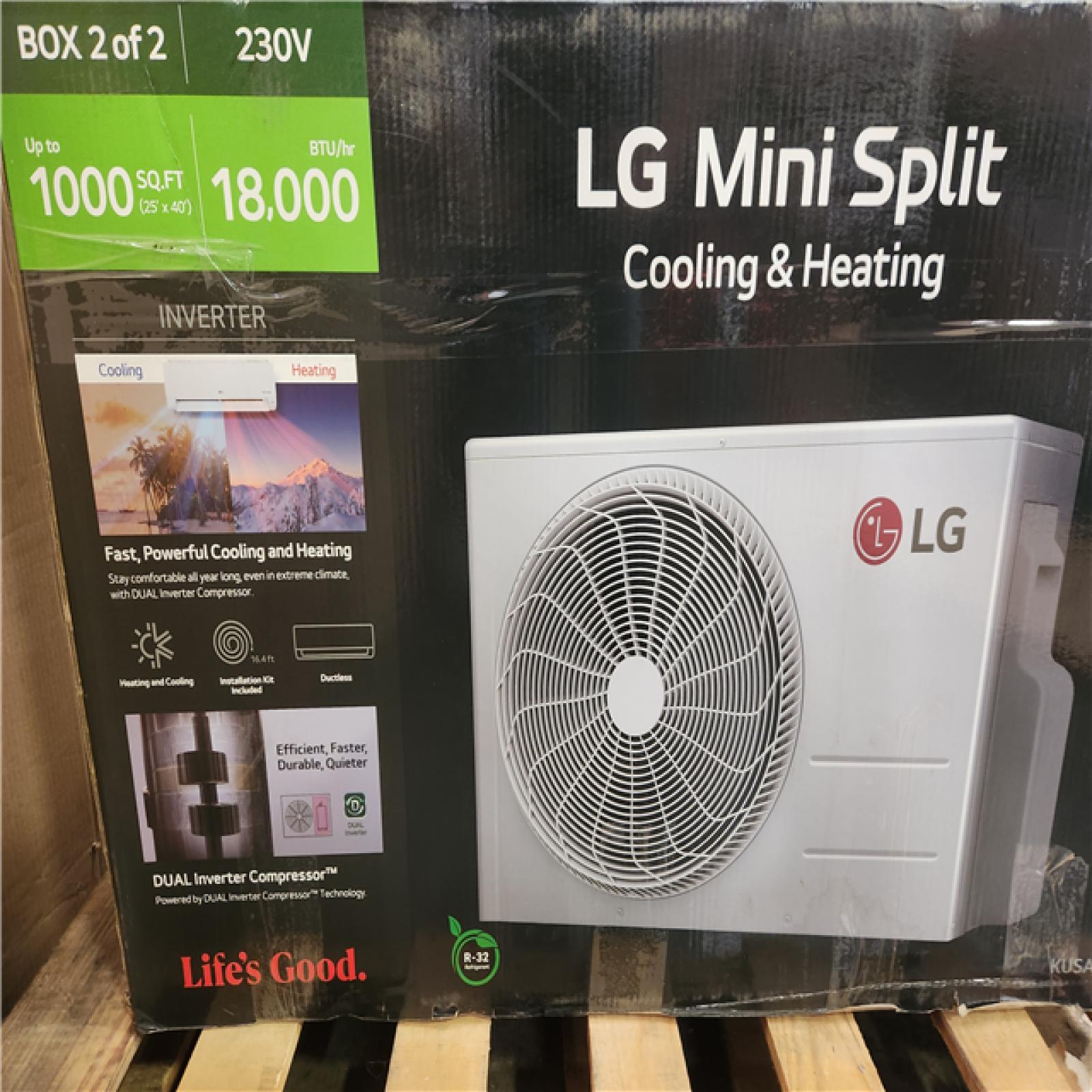 Phoenix LIKE NEW LG 18,000 BTU 21 SEER2 Wi-Fi 1-Zone Ductless Mini Split Heat Pump Air Conditioner 208-230V