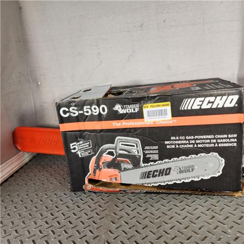 Houston Location - AS-IS ECHO 20 in. 59.8 Cc Gas 2-Stroke Rear Handle Timber Wolf Chainsaw - Appears IN GOOD Condition