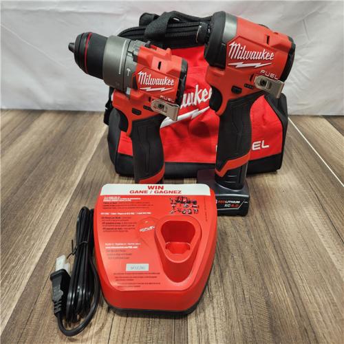 AS-IS- Milwaukee 12V Brushless Hammer Drill and Impact Driver Combo Kit