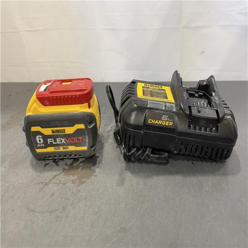 AS-IS - DEWALT FLEXVOLT 20V/60V MAX Lithium-Ion 6.0Ah Battery Pack with 6 Amp Output Charger
