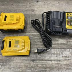 AS-IS DEWALT 20V MAX Lithium-Ion Battery Kit with 5.0Ah and 2.0Ah Battery and Charger
