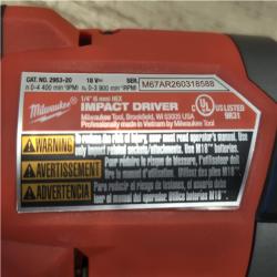 AS-IS Milwaukee FUEL 18V Lithium-Ion Brushless Cordless 1/4 in. Hex Impact Driver (Tool-Only)