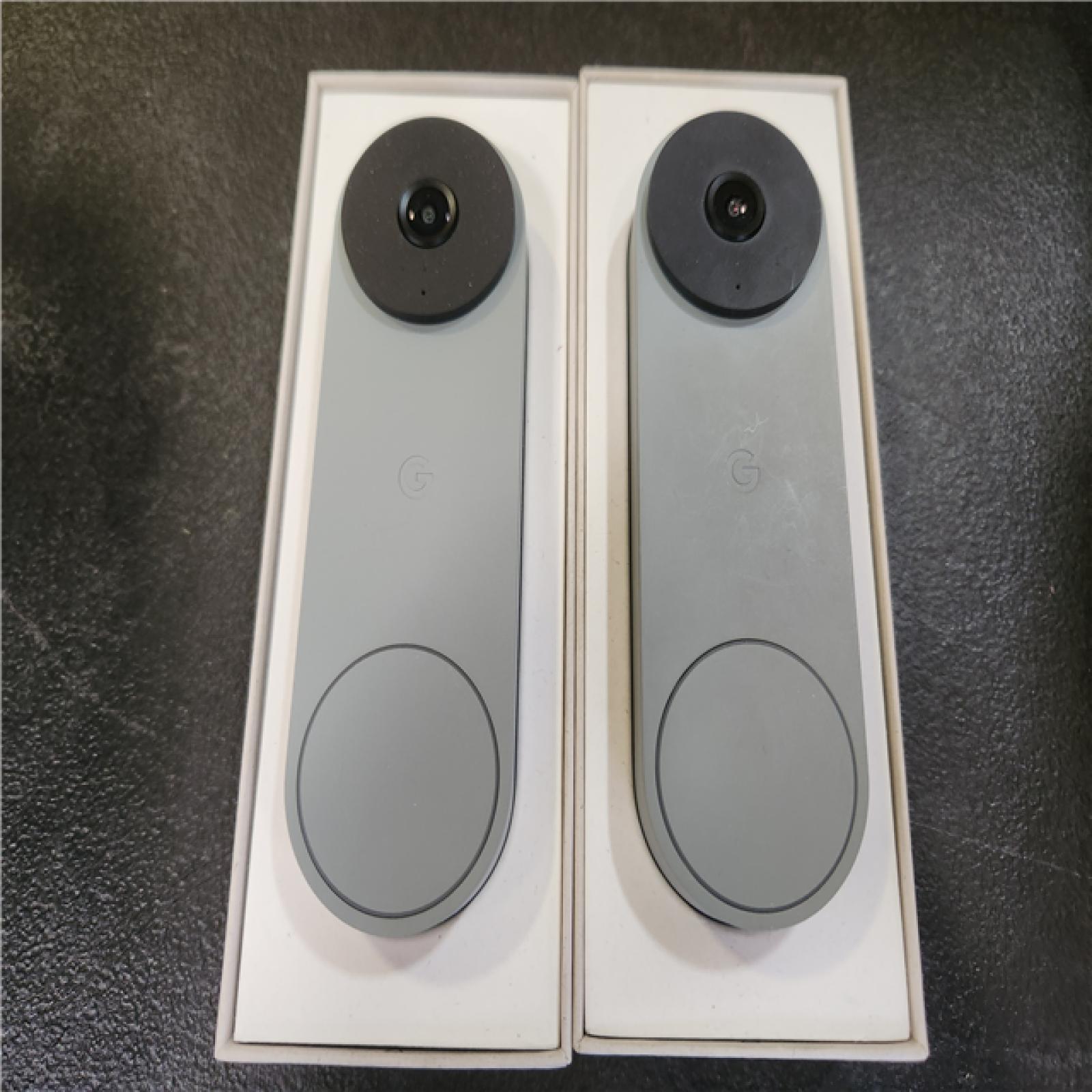 Phoenix AS-IS Google Nest Doorbell (Wired  3rd Gen) - Smart Wi-Fi Video Doorbell Camera (2-Pack)