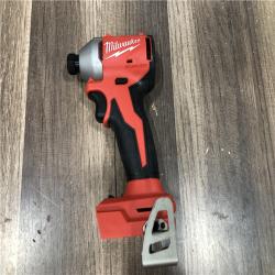AS-IS Milwaukee 18V Lithium-Ion Compact Brushless Cordless 1/4 in. Impact Driver (Tool-Only)