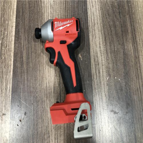 AS-IS Milwaukee 18V Lithium-Ion Compact Brushless Cordless 1/4 in. Impact Driver (Tool-Only)