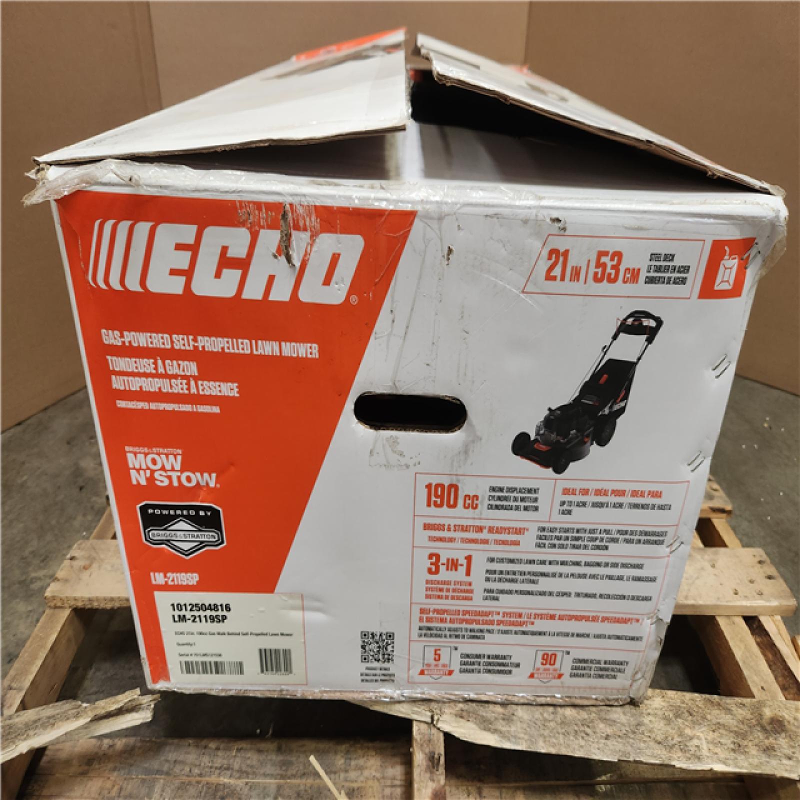 Phoenix NEW ECHO 21 in. 190 cc Briggs and Stratton Gas 3-in-1 Dual Blade RWD Self-Propelled Lawn Mower with Single Lever Deck Adjustment