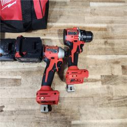 HOUSTON LOCATION - AS - IS Milwaukee 18-Volt Lithium-Ion Brushless Cordless Compact Hammer Drill/Impact Combo Kit