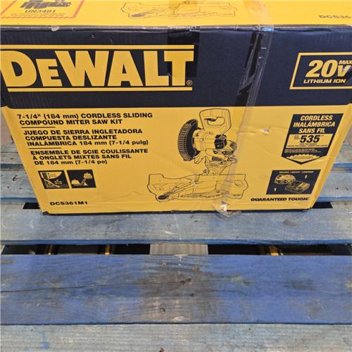 AS-IS  20V MAX Cordless 7-1/4 in. Sliding Miter Saw with (1) 20V Battery 4.0Ah