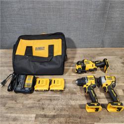 HOUSTON LOCATION - AS-IS DeWalt 20V MAX ATOMIC Cordless Brushless 3-Tool Combo Kit