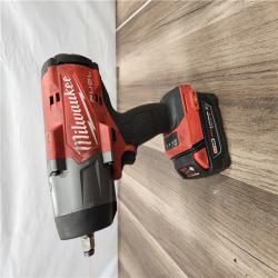 AS-IS Milwaukee M18 FUEL 18V Lithium-Ion Brushless Cordless 1/2 in. Impact Wrench with Friction Ring  5.0 Ah Battery