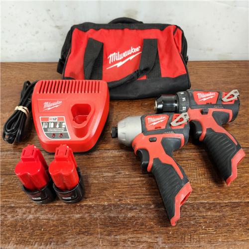 AS-IS Milwaukee M12 Cordless Drill/Driver & Impact Driver (2-Tool) Combo Kit