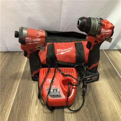 AS-IS Milwaukee FUEL 12-Volt Lithium-Ion Brushless Cordless Hammer Drill and Impact Driver Combo Kit