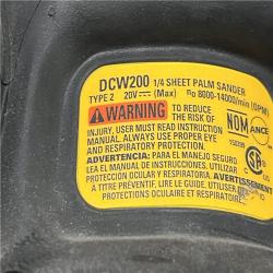 AS-IS DEWALT 20V MAX XR Brushless Cordless 1/4 Sheet Variable Speed Sander (Tool Only)
