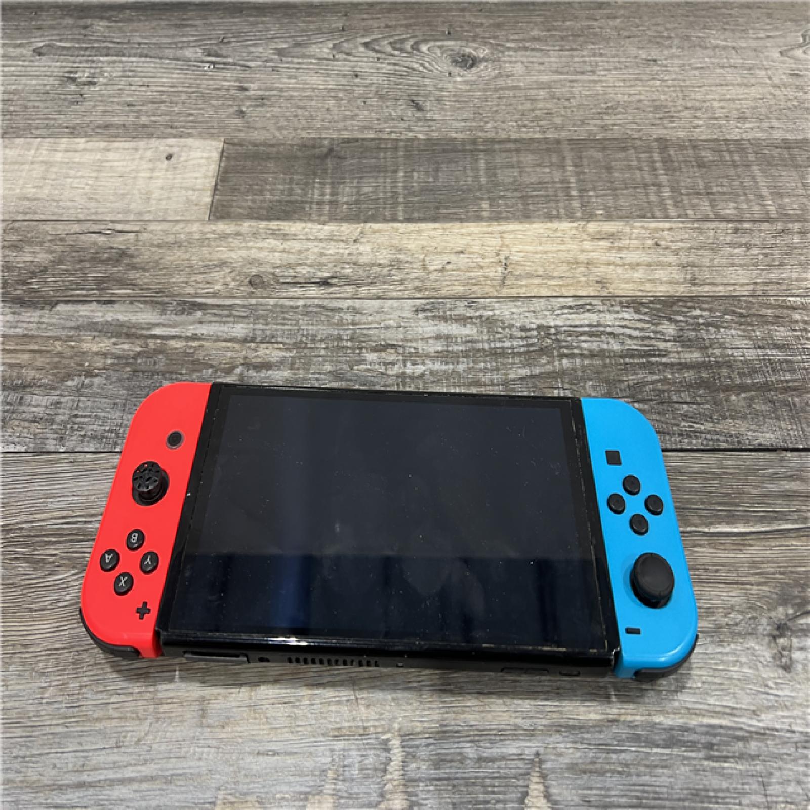 AS-IS Nintendo Switch with Neon Blue and Neon Red Joy-Con