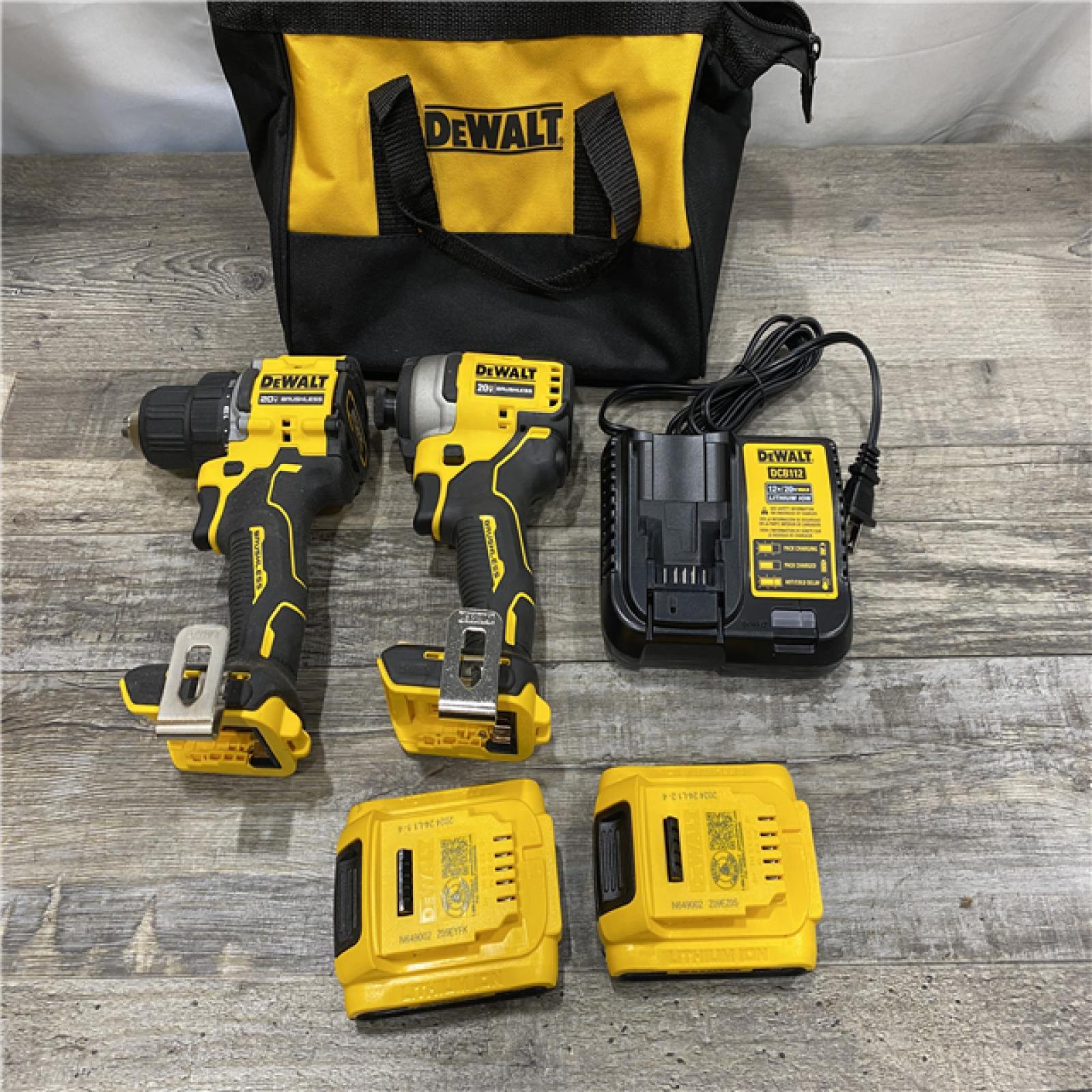 AS-IS DEWALT ATOMIC 20-Volt MAX Lithium-Ion Cordless Combo Kit