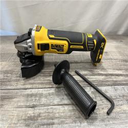 AS-IS DEWALT 20V MAX XR Cordless Brushless 4.5 in. Slide Switch Small Angle Grinder with Kickback Brake (Tool Only)