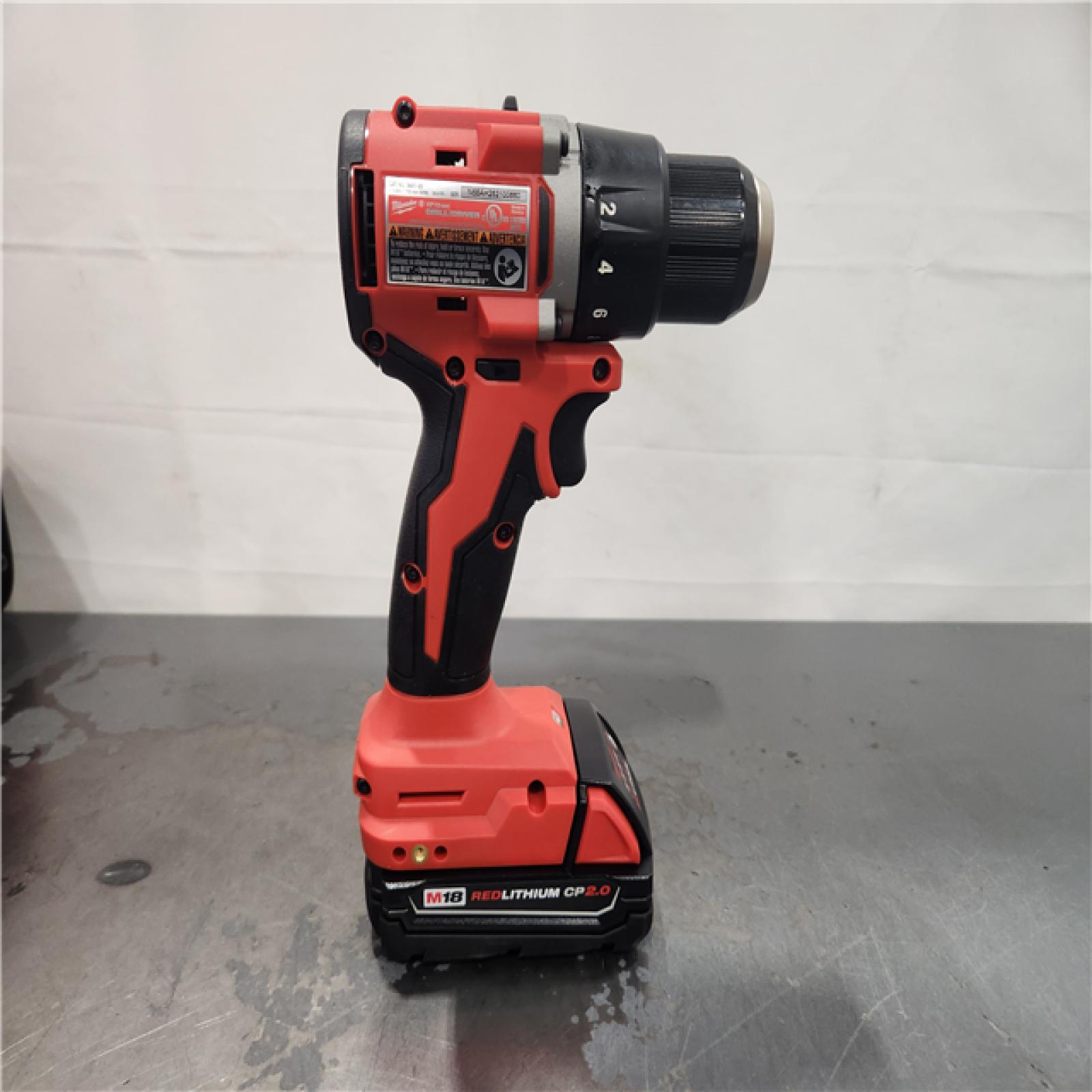AS-IS- Milwaukee M18 Compact Next Gen 1/2 in. Brushless Cordless Drill/Driver Kit (Battery & Charger)