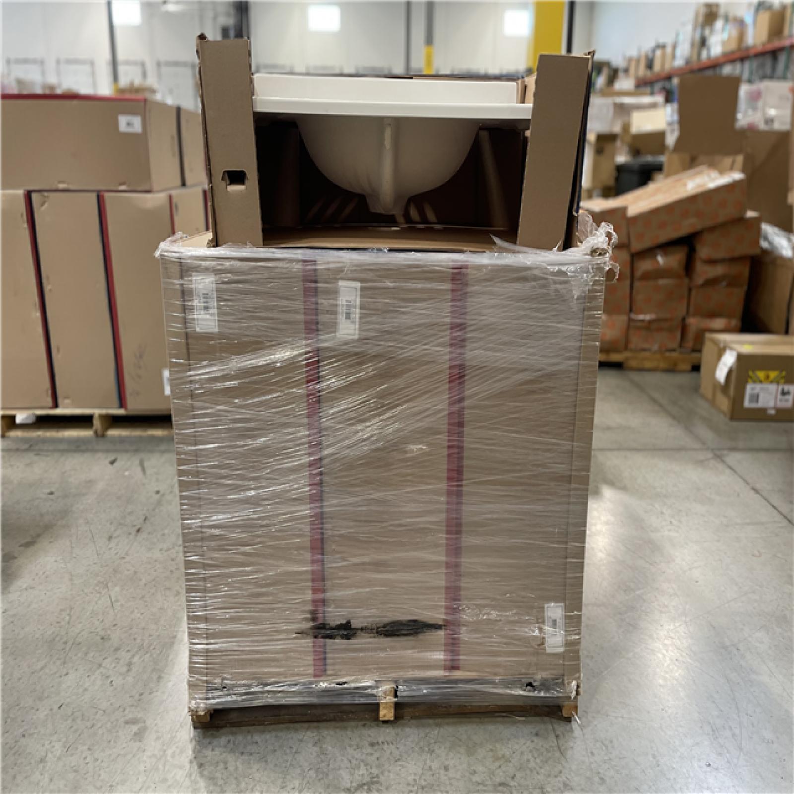 DALLAS LOCATION- 31IN. x 22IN. CUSTOM VANITY TOP SINK WHITE PALLET (8 UNITS)