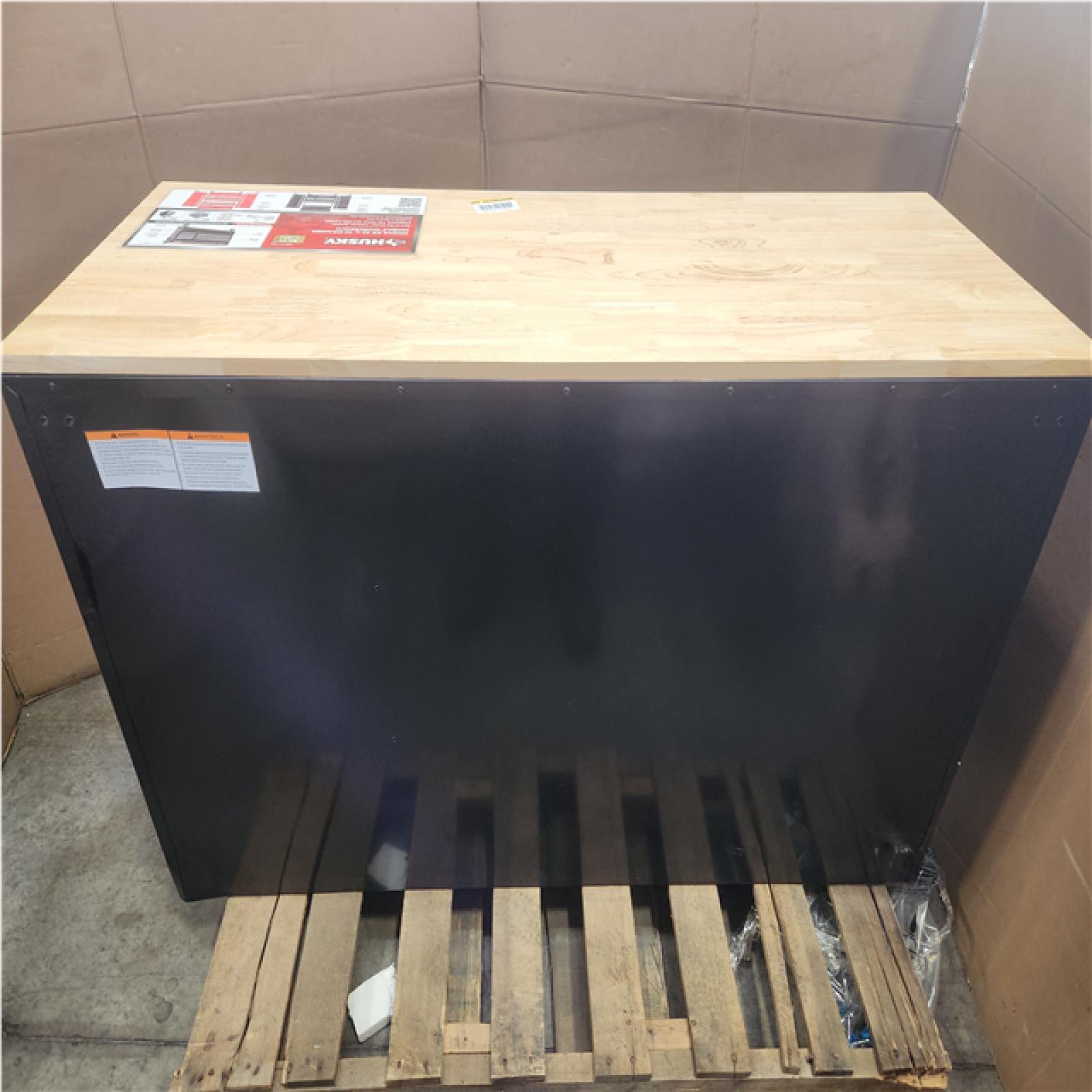 Phoenix AS-IS Husky Modular Tool Storage 52 in. W x 20 in. D Standard Duty Black Mobile Workbench Cabinet