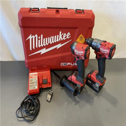 AS-IS - MILWAUKEE FUEL 18V Lithium-Ion Brushless Cordless Hammer Drill and Impact Driver Combo Kit