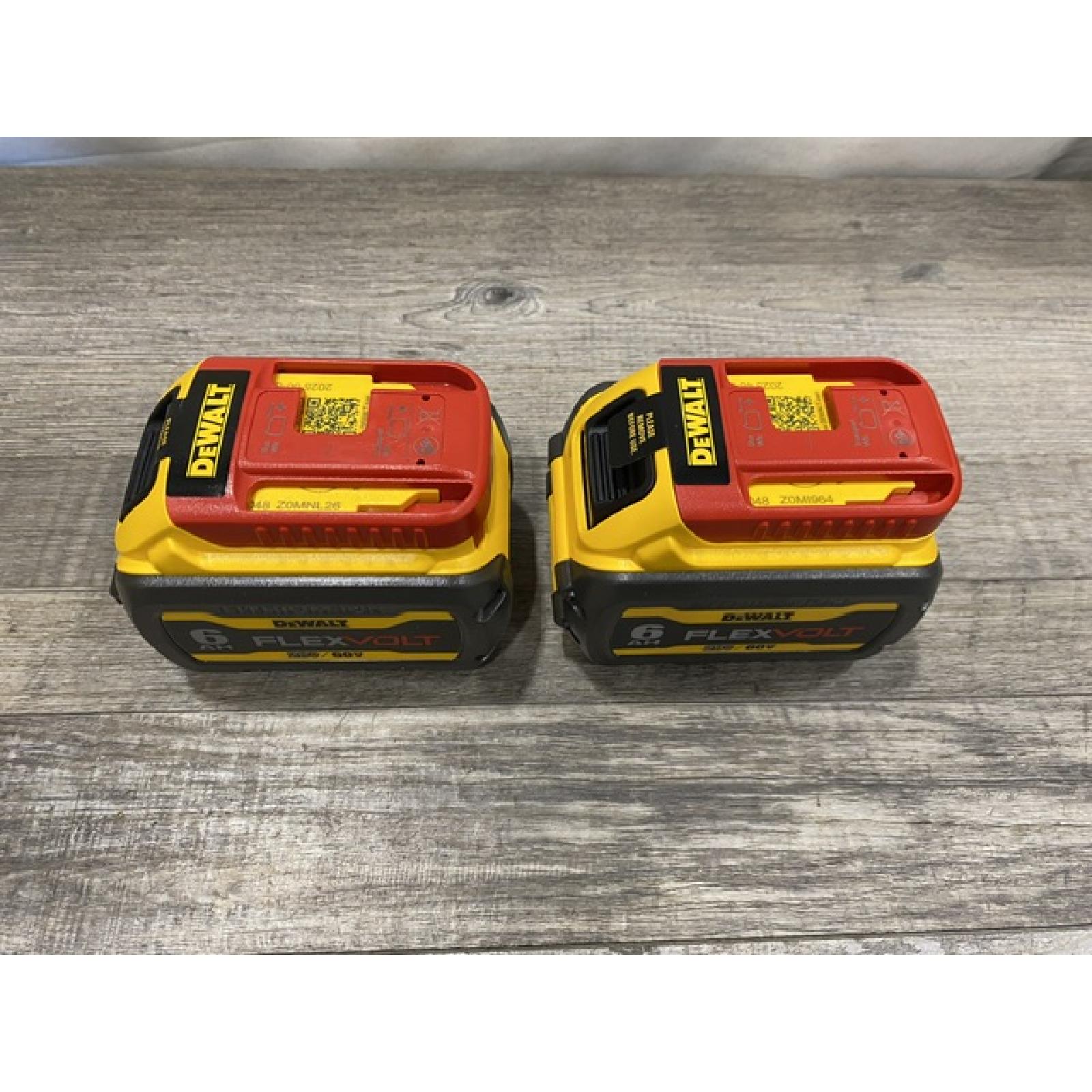 AS-IS DEWALT FLEXVOLT 20V/60V MAX Lithium-Ion 6.0Ah Battery Pack (2 Pack)