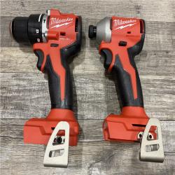 AS-IS Milwaukee 18-Volt Lithium-Ion Brushless Cordless Compact Hammer Drill/Impact Combo Kit
