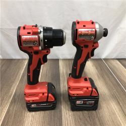 AS-IS Milwaukee 18-Volt Lithium-Ion Brushless Cordless Compact Hammer Drill/Impact Combo Kit
