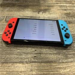 AS-IS Nintendo Switch with Neon Blue and Neon Red Joy-Con