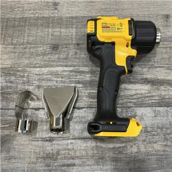 AS-IS DEWALT 20V MAX Cordless Compact Heat Gun with Flat and Hook Nozzle Attachments