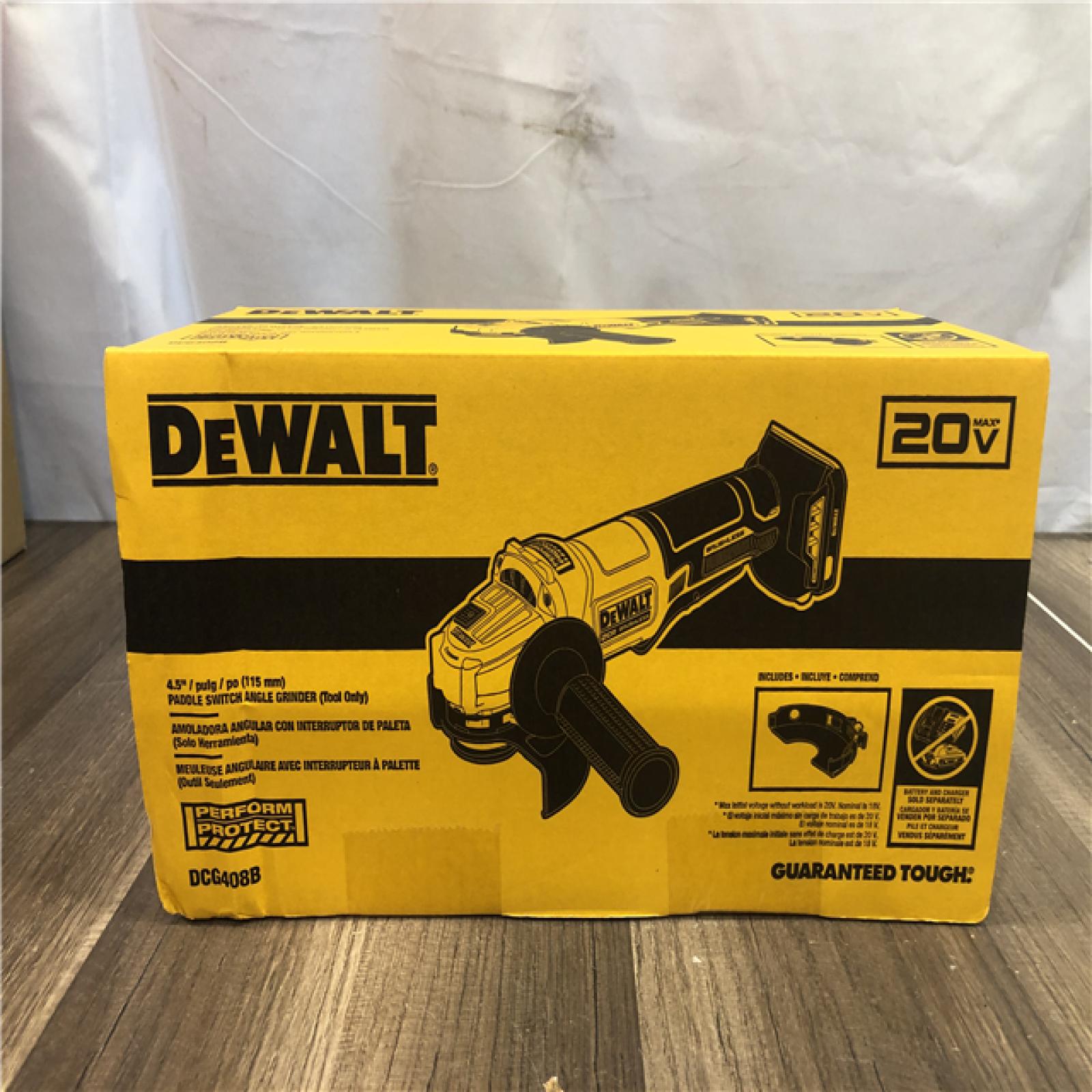 NEW- DEWALT 20V MAX Cordless Brushless 4-1/2 in. Angle Grinder with Paddle Switch (Tool Only)