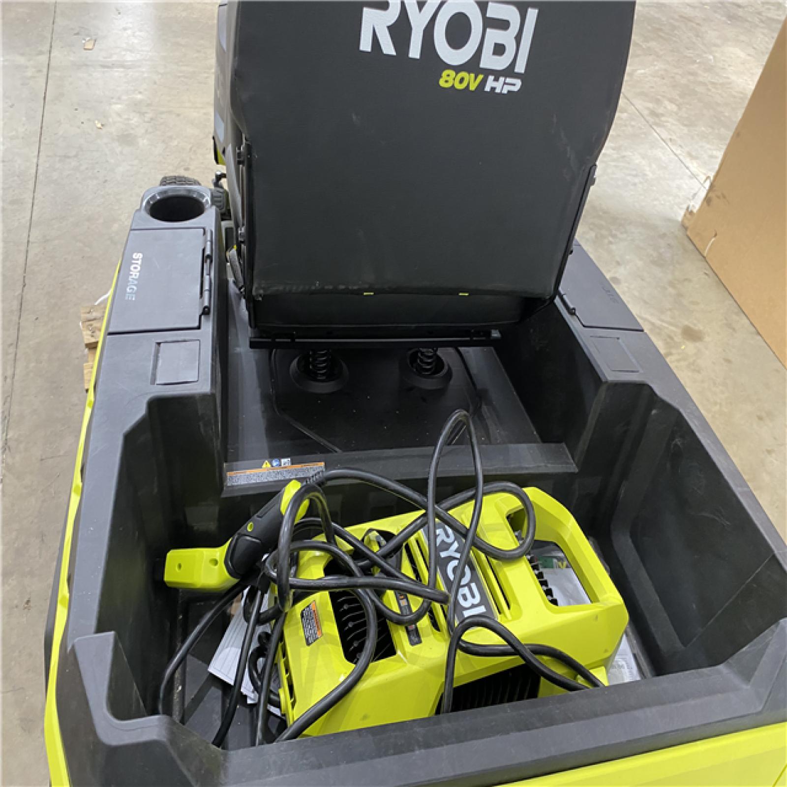 Houston Location AS IS - Ryobi 80v 42in, Cutting Width Riding Mower